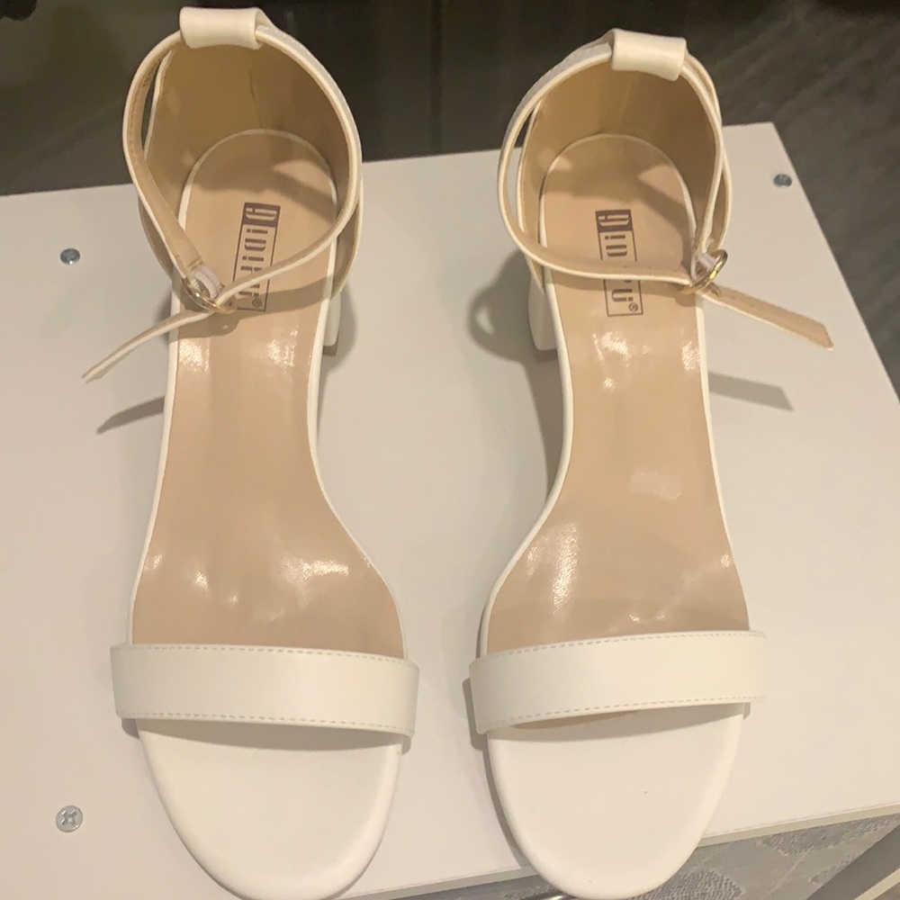 White sandals